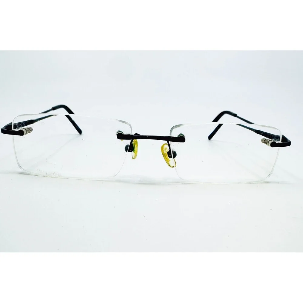 EyeBuyDirect Earl Eyeglass Frames Unisex Black Rimless Rectangular 53-18-140
